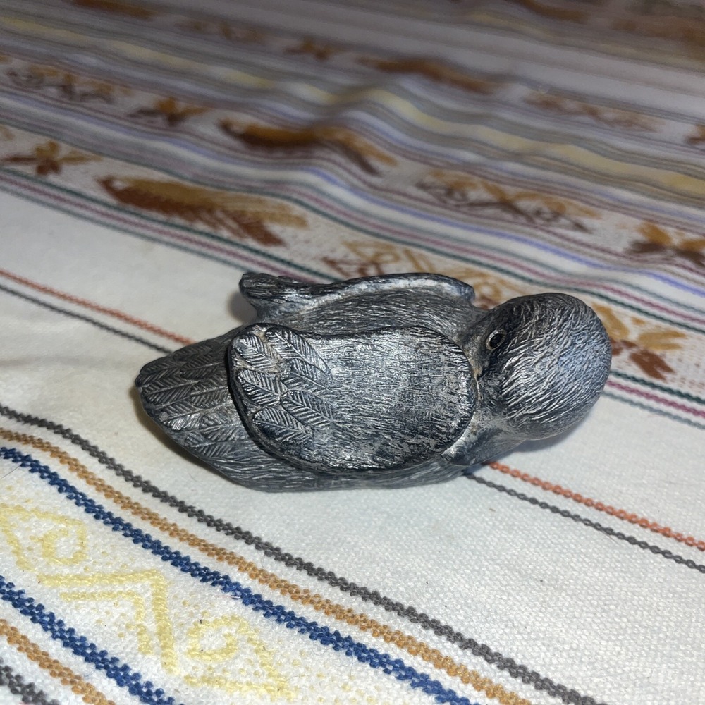 Duck At Rest. Vintage Collectible A Wolf Original. Soapstone Carving From Canada